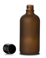 Braunglasflasche 100ml säuremattiert mit Originalitätsverschluss / 6er Set Braunglasflasche 100ml säuremattiert mit Originalitätsverschluss / 6er Set