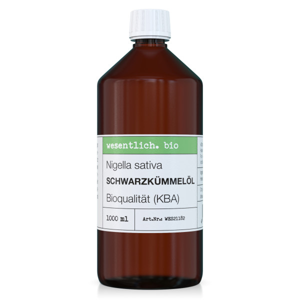 Schwarzkümmelöl, kaltgepresst in Bioqualität