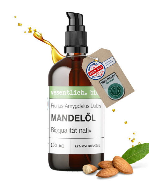 Mandelöl, kaltgepresst in Bioqualität