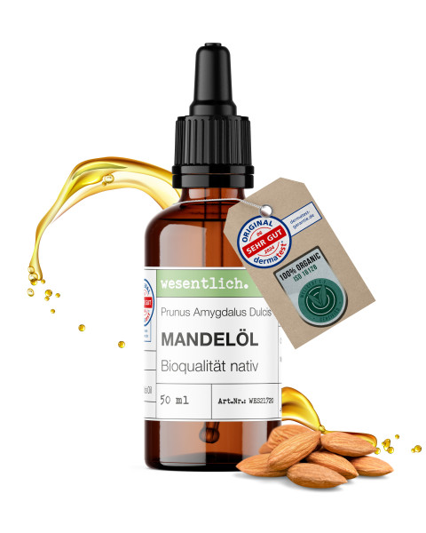 Mandelöl, kaltgepresst in Bioqualität