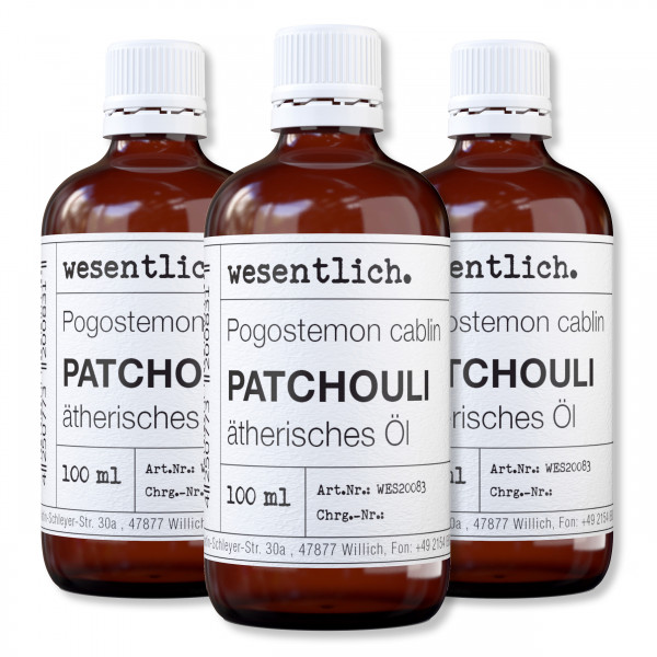 Patchouli - ätherisches Öl (3x100ml)