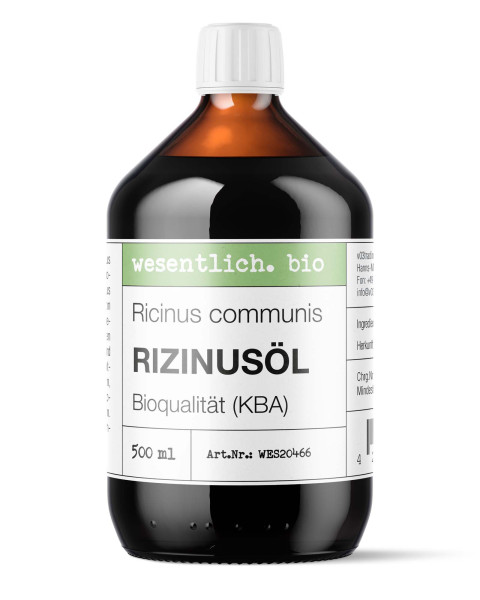 Rizinusöl, kaltgepresst in Bioqualität