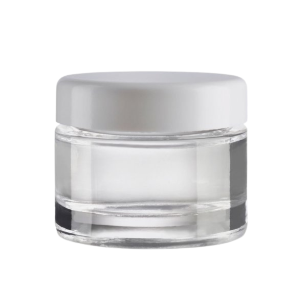 Glastiegel transparent mit Deckel 30ml / 6er Set