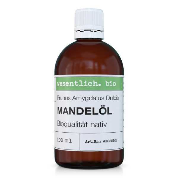 Mandelöl, kaltgepresst in Bioqualität