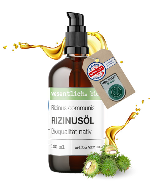 Rizinusöl, kaltgepresst in Bioqualität